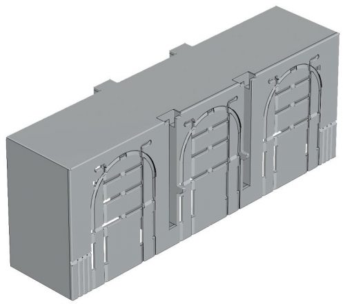 TRACON AA-KETO-00-3/66 - Érintésvédelmi burkolat alsó/felső kábelbevezetéshez 3P 00, 3P, L=66 mm