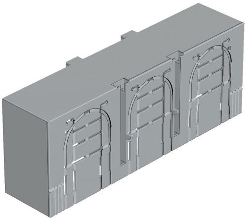 TRACON AA-KETO-1-3 - Érintésvédelmi burkolat alsó/felső kábelbevezetéshez 3P 1, 3P, L=42 mm