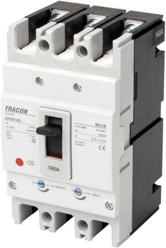 TRACON AKM1-125 - Kompakt megszakító 3P,125A,Ir=(0,8-1,0)In,400/415V, 50/60Hz, Icu=36kA, Ics=25kA