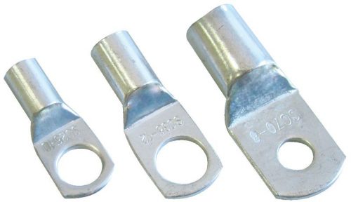 TRACON CL10-6 - Szigeteletlen szemes csősaru, ónozott elektrolitréz 10mm2, M6, (d1=4,5mm, d2=6,4mm)