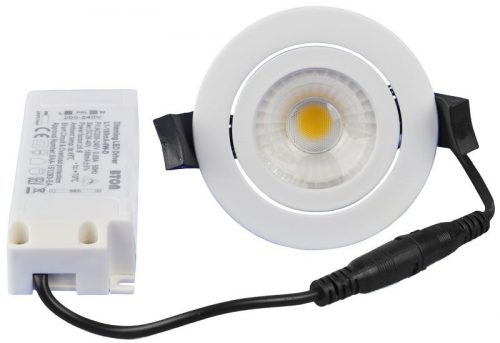 TRACON DLCOBD13W - Kör alakú LED mélysugárzó, forgatható 230 V, 50Hz, 13W, 4000K, 1210lm, 60°, IP65, EEI=F