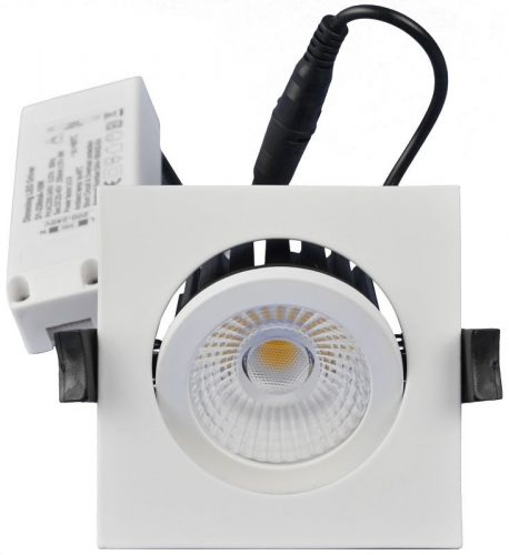 TRACON DLNCOBD13W - Négyzet alakú LED mélysugárzó,forgatható 230 V, 50Hz, 13W, 4000K, 1210lm, 60°, IP65, EEI=F