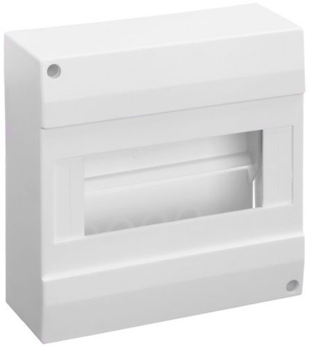 TRACON EDFK-8/1AN - Falon kívüli elosztódoboz, ajtó nélkül 1×8 modul, IP40, (H×W×D=160×160×62mm)