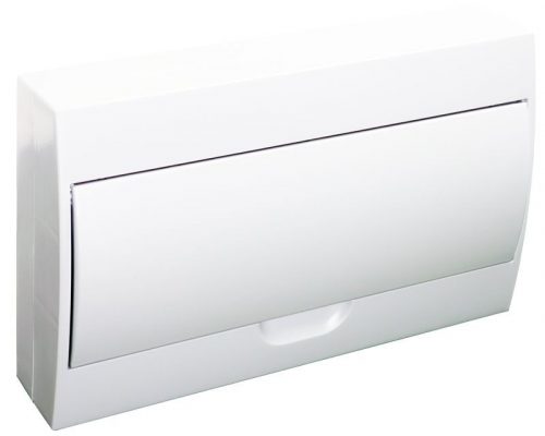 TRACON EDFKN-18/1 - Falon kívüli elosztódoboz, fehér ajtóval, N/PE sínnel 1×18 modul, IP40, (H×W×D=220×364×96mm)