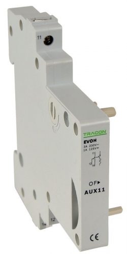 TRACON EVOH-AUX11 - Segédérintkező EVOH kismegszakítóhoz 230V, 50Hz, In:6A W=9mm; 0,5-4mm2