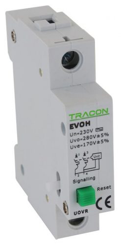 TRACON EVOH-UOVR - Feszültségcsökkenési-növekedési kioldó EVOH-hoz Un:230VAC, 50Hz, Udown:170VAC, Uup:270VAC