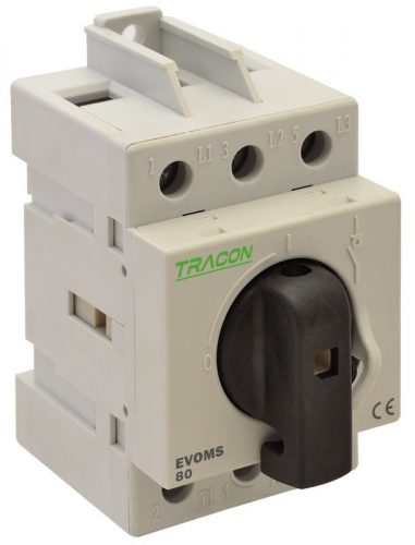 TRACON EVOMS100/3 - Sorolható lakatolható szakaszoló kapcsoló 400V, 50Hz, 100A, 3P, 25-50mm2