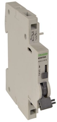 TRACON EVOTDA-AUX11 - Segédérintkező EVOTDA kismegszakítóhoz 230V, 50Hz, In:6A W=9mm; 0,5-4mm2