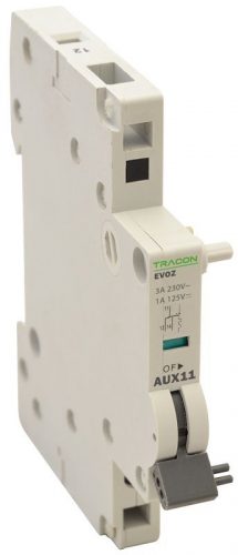 TRACON EVOZ-AUX11 - Segédérintkező EVOZ kismegszakítóhoz 230V, 50Hz, In:6A W=9mm; 0,5-4mm2