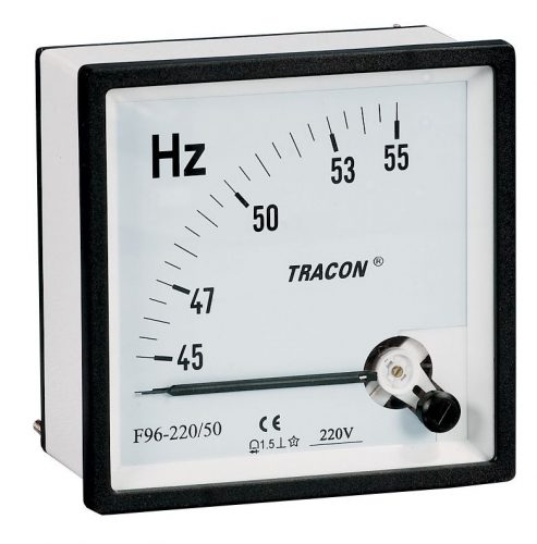 TRACON F48-220/50 - Frekvencia mérő 48×48mm, 230V / 45-65Hz