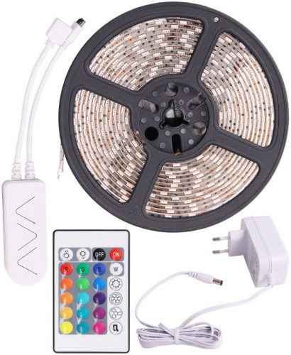 TRACON LED-SET-K-RGB - LED szalag szet, kültéri 220-240V, 50Hz, 14,4W/m, W=10m, 5m, RGB, IP65/IP20