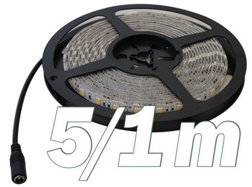 TRACON LED-SZTR-144-CW - LED szalag, beltéri, takarítható, ragasztó nélküli SMD5050,60LED/m,14,4W/m,640lm/m,W=10mm,6000K,IP65,EEI=G