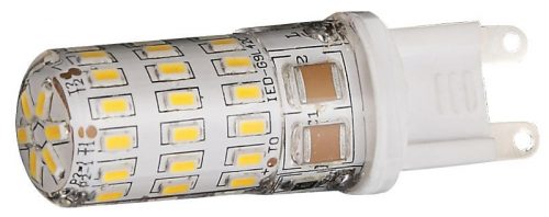 TRACON LG9S3,3W - Szilikon házas LED fényforrás 230 VAC, 3,3 W, 2700 K, G9, 310 lm, 360°, EEI=F