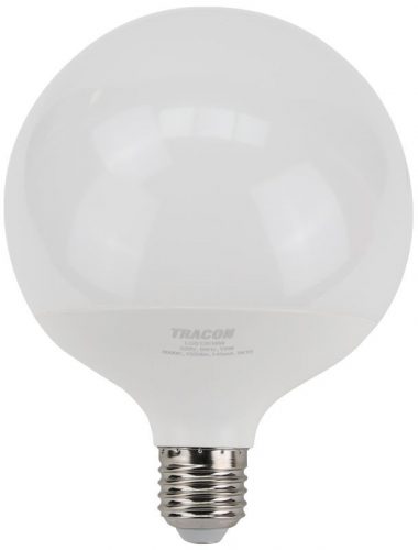 TRACON LGS12018W - Gömb burájú LED fényforrás SAMSUNG chippel 230V,50Hz,18W,3000K,E27,1820lm,270°,G120,SAMSUNG chip, EEI=F