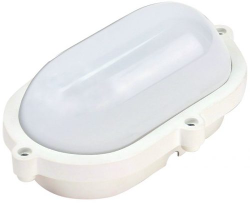 TRACON LHIPO8W - Védett, műanyag házas LED hajólámpa, ovális forma 230 VAC, 50 Hz, 8 W, 710 lm, 4000 K, IP65, EEI=F