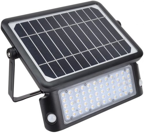 TRACON LSFL10W - Napelemes LED fényvető mozgásérzékelővel 10 W, 4000 K, 1080 lm, IP65, 3,7 V 7200 mAh