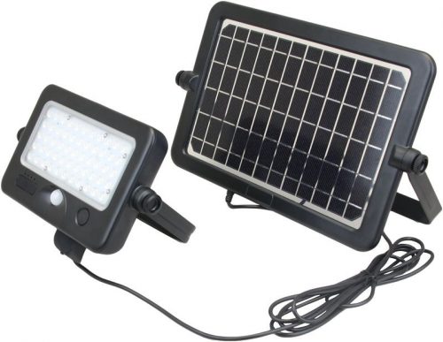 TRACON LSFLK10W - Napelemes LED fényvető mozgásérzékelővel 10 W, 4000 K, 1100 lm, IP65, 3,7 V 7200 mAh