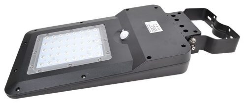 TRACON LSLS15W - Napelemes LED utcai világítótest mozgásérzékelővel 15 W, 4000 K, 1600 lm, IP65, 7,4 V, 5,4 Ah