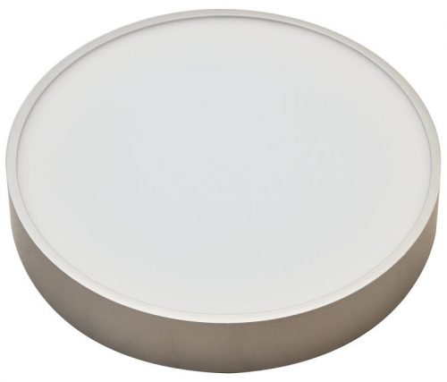 TRACON MFDS16W - Műanyag búrás falon kívüli LED lámpatest ezüst peremmel 230 V, 50 Hz, 16 W, 1200 lm, 3000 K, EEI=G