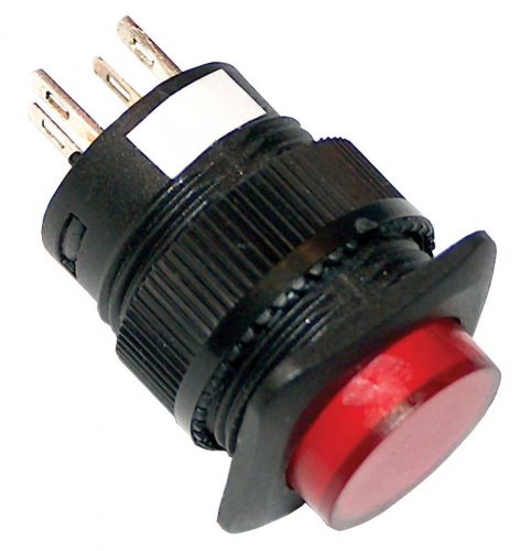 TRACON MNG-110R - Mini jelzőlámpás nyomógomb, piros 1×NO, 110V AC/DC