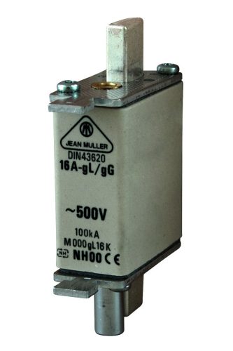 TRACON NK00C-10 - Kiütőszeges késes biztosító Un=400V AC, 10A, 00C, 100kA/500VAC, gG