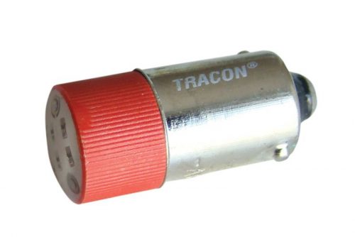 TRACON NYGL-AC400R - LED-es jelzőizzó, piros 400V AC, Ba9s