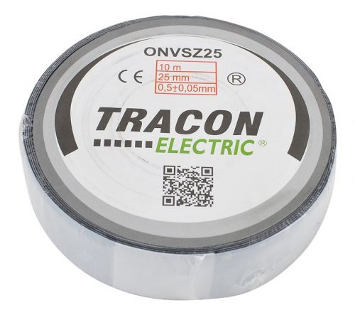 TRACON ONVSZ25 - Önvulkanizáló szalag, fekete 10m×25mm, -40°C-75°C