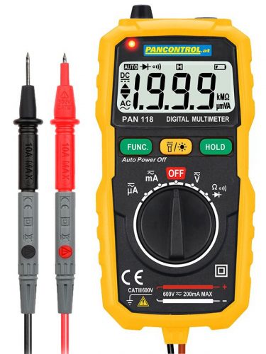 TRACON PAN118 - Digitális multiméter DCV, ACV, DCA, ACA, OHM, dioda, NCV