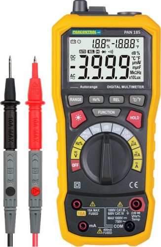 TRACON PAN185 - Digitális multiméter C, Term, Humidity, dB, Hz,Lux,