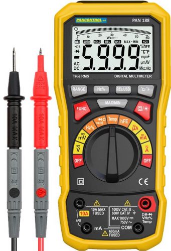 TRACON PAN188 - Digitális multiméter True RMS DCV, ACV, DCA, ACA, OHM, C, °C, dioda