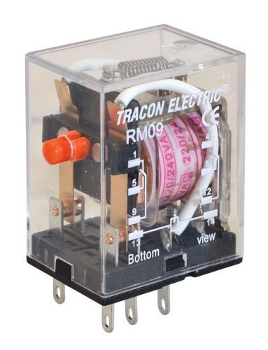 TRACON RM09-110AC - Miniatűr relé 110V AC / 2×CO, (3A, 230V AC / 28V DC)