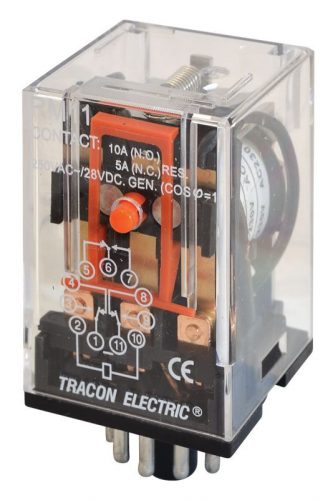 TRACON RM11-110DC - Ipari relé 110V DC / 3×CO, (3A, 230V AC / 28V DC)