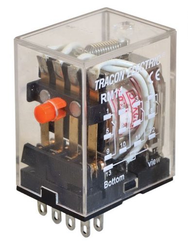 TRACON RM14-110DC - Miniatűr relé 110V DC / 4×CO (3A, 230V AC / 28V DC)