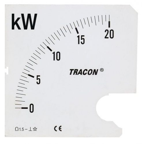 TRACON SCALE-W72/4-100 - Skálalap W72-400V/4 műszerhez 0 - 100 kW