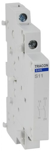 TRACON SHK-S11 - Segédérintkező SHK kontaktorhoz 0,5 Mod, 1NO+1NC, AC12 (230V) 5A