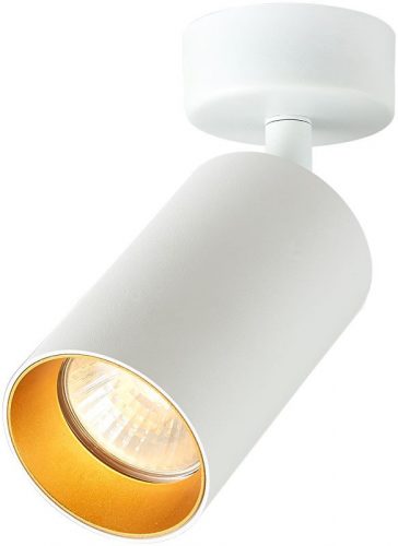 TRACON SPGU10MA1GW - Mennyezeti állítható spot lámpatest, fehér, arany reflektor 100-240VAC, 50Hz, 1xGU10, max.35W