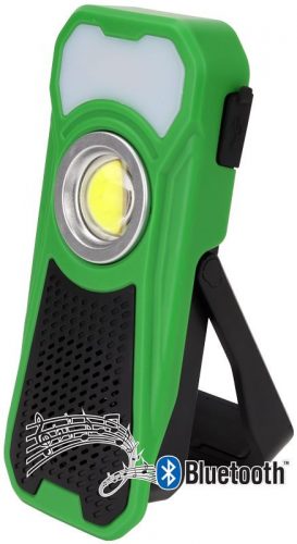 TRACON STLBT10W - Akkumulátoros LED kézi lámpa Bluetooth hangszóróval 10/3W, 6000K, 3.7V 3000mAh, 500/180lm, 3,5h, Bluetooth 4.2