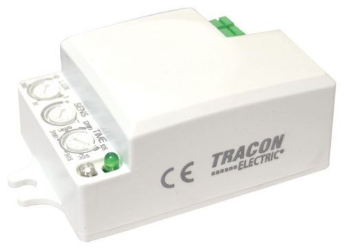 TRACON TMB-L01D - Mozgásérzékelő, mikrohullámú, lámpába 230V, 50Hz, 5,8GHz, 360°, 1-8m, 10s-12min, 3-2000lux, IP20