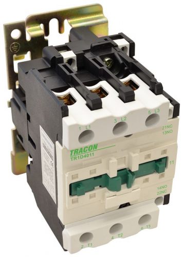 TRACON TR1D4011 - Kontaktor 400V, 50Hz, 40A, 18,5kW, 230V AC, 3×NO+(1×NO+1×NC)