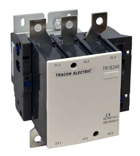 TRACON TR1E205 - Nagyáramú kontaktor 415V, 50Hz, 205A, 110kW, 230V AC, 3×NO+1×NO