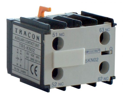 TRACON TR5KN31 - Homlokoldali segédérintkező TR1K segédkontaktorokhoz 230V, 50Hz, 2A, 3×NO+1×NC