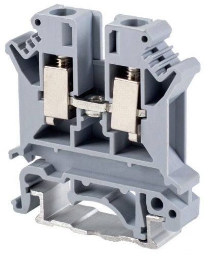 TRACON TSKA6 - Fázisvezető ipari sorozatkapocs, csavaros, sínre, szürke 0,2-6mm2, 800VAC, 57A