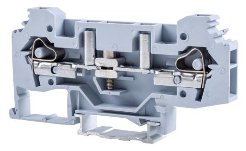 TRACON TSKC6S - Mérő ipari sorozatkapocs, csavaros, sínre, szürke 250V 41A 0.2-6 mm2 2P