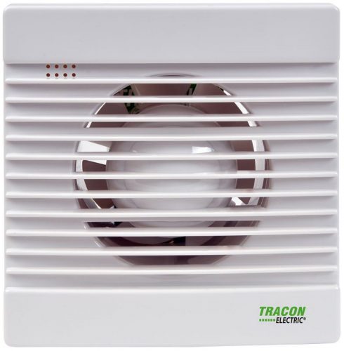 TRACON VF100-B - Fürdőszoba ventilátor, golyóscsapágy 230 VAC, 15W, 80 m3/h, 33 dB,100 mm