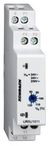 SCHRACK - UR5U1011 Feszültségfelügyeleti relé 230VAC-24VAC/DC, 1v, 5A, 1KE