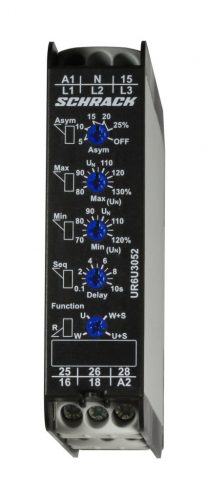 SCHRACK - UR6U3052 Feszültség felügyeleti relé, 3 fázisú