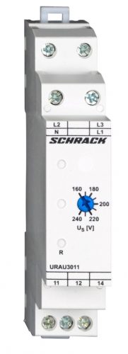 SCHRACK - URAU3011 Feszültség felügyeleti relé AMPARO, 3F + N, 160-240V