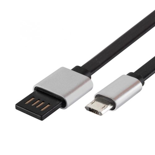 SOMOGYI ELEKTRONIC - USBF 2 - microUSB töltőkábel, lapos, 2m