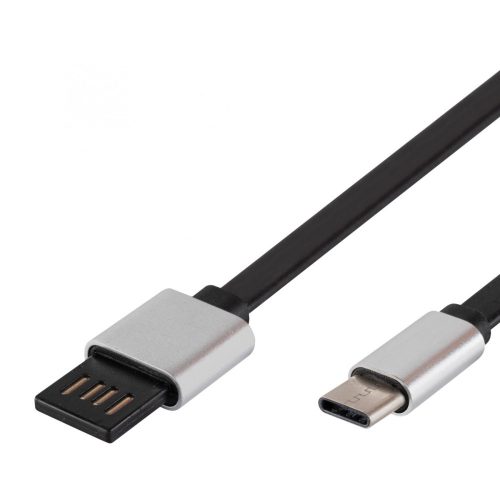 SOMOGYI ELEKTRONIC - USBF C2 - USB-C töltőkábel, lapos, 2m