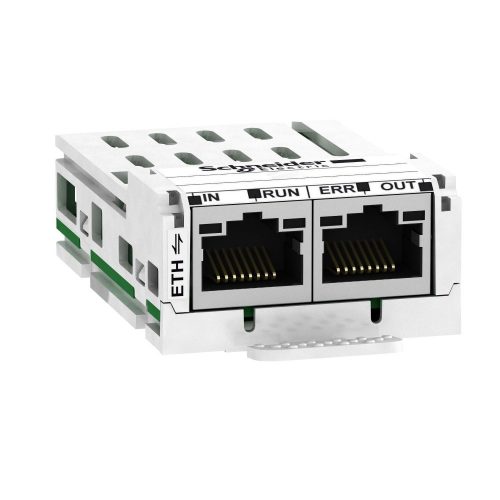 SCHNEIDER VW3A3601 - Altivar frekvenciaváltó kiegészítő, Kommunikációs modul, EtherCAt DC, 2xRJ45, ATV320-340-900 és LXM32 hajtásokhoz